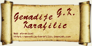Genadije Karafilić vizit kartica